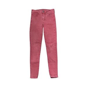 American Eagle Womens Jegging Jeans Size 2 Maroon Stretch 25x28